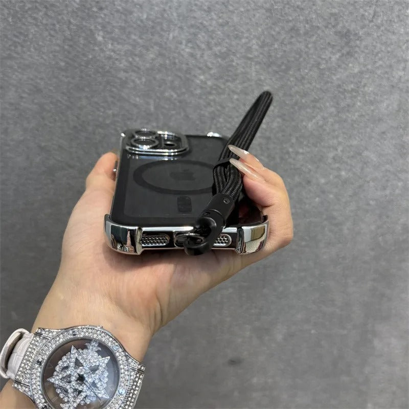 كفر شفاف بحبل وواقي هوائي لهواتف iPhone – JAWAL BOX