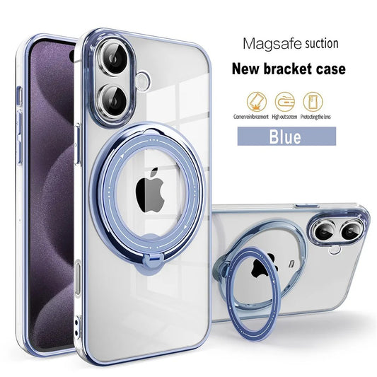 كفر آيفون فاخر مغناطيسي مع حامل مطلي ودعم MagSafe